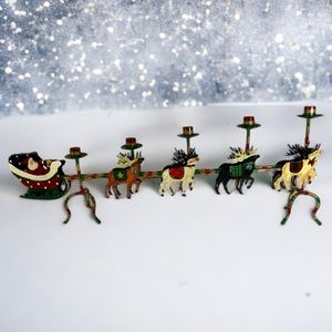 SANTA’s SLEIGH AND EIGHT REINDEER CANDELABRA
